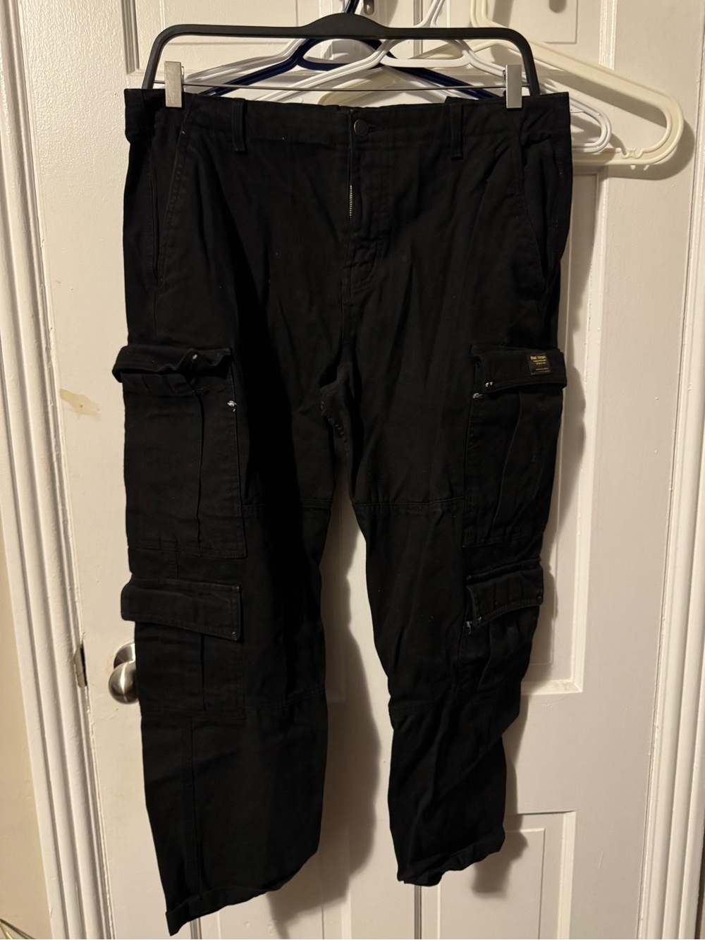 Zara Black Cargo Pants with Multiple Utility Pockets